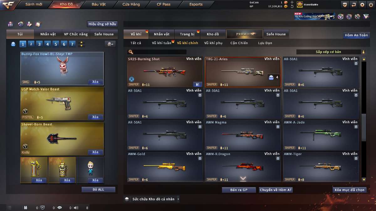 shop acc cf uy tin gia re